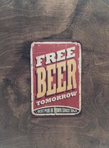 Wandbord - Free Beer Tomorrow