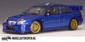 Subaru New Age Impreza WRC (Blauw) (25cm) + Showcase 1/18 AutoArt - Model auto - Schaalmodel - Modelauto - Miniatuur autos