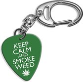 Plectrum sleutelhanger Keep Calm and Smoke Weed