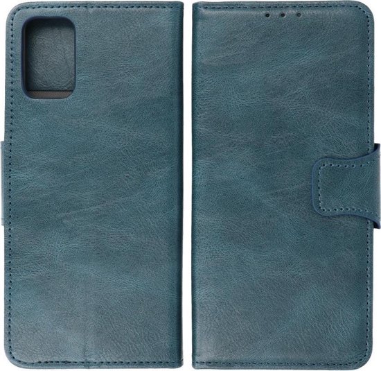 Samsung Galaxy A03s Hoesje - Portemonnee Book Case - Kaarthouder & Magneetlipje - Kunstleer - Blauw
