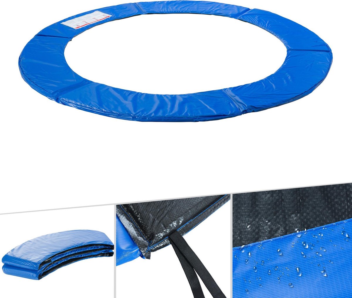 AREBOS Beschermingspads Ranfafdekking Trampoline 457 cm blauw
