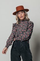 Colourful Rebel Bina Paisley Blouse  Zwart Dames - Basic Fit - Viscose - M