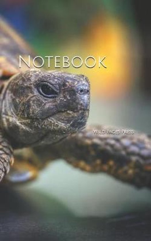 Notebook met een close-up van een schildpad.
