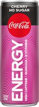 Coca Cola | Energy | Cherry No Sugar | Blik | 12 x 25 cl