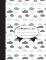 Composition Notebook, 8.5 x 11, 110 pages: Cloud White