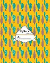 Notebook: My Note My Idea,8 x 10, 110 pages: Arrow Yellow