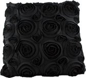 Sierkussen A House of Happiness - Black Roses - 45x45