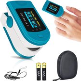 Inblue Saturatiemeter en Hartslagmeter – Zuurstofmeter via Vinger – OLED Scherm - Pulse Oximeter - Digitale Zuurstofmeter - Inclusief Batterijen
