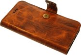 Made-NL Handgemaakte Samsung Galaxy S10 Plus book case robuuste Old brouwn kras leer hoesje