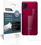 dipos I 2x Pantserfolie mat compatibel met Samsung Galaxy M31s Achterkant Beschermfolie 9H screen-protector (expres kleiner dan het glas omdat het gebogen is)