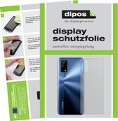 dipos I 2x Beschermfolie mat compatibel met Oppo Realme V5 5G Achterkant Folie screen-protector (expres kleiner dan het glas omdat het gebogen is)