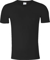 SCHIESSER Long Life Cotton T-shirt (1-pack) - V-hals - zwart - Maat: XXL