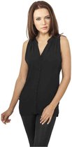 Urban Classics Mouwloze top -L- Chiffon blouse Zwart