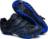 Chaussures de cyclisme - Chaussures MTB - Chaussures de cyclisme - Chaussures de clic - Couleur Bleu - Vélo de montagne - Vélo de course - Taille 43