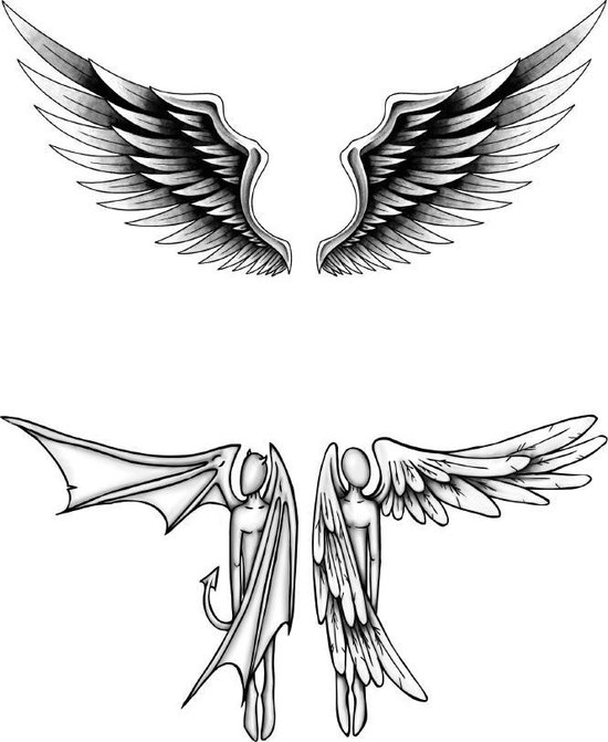 rustig aan Avonturier verontschuldigen TG001 Neck Wings Tattoo/Tijdelijke Tattoo/Plak Tattoo/Neck Wings Tattoo/Festival...  | bol.com