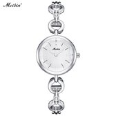 Longbo - Meibin - Dames Horloge - Zilver/Wit - 26mm