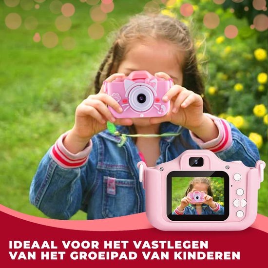 Lisiv ® Digitale Kindercamera HD 1080p Inclusief 64GB Micro SD Kaart - Schokbestendig Kinderfototoestel - Lisiv