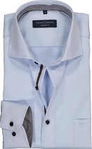 CASA MODA comfort fit overhemd - lichtblauw twill (contrast) - Strijkvrij - Boordmaat: 45