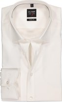 OLYMP Level 5 body fit overhemd - off white twill - Strijkvriendelijk - Boordmaat: 39