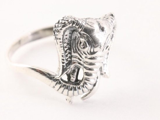Fijne zilveren olifant ring - maat 20