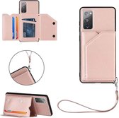 Luxe PU Lederen Wallet Case Geschikt Voor Samsung Galaxy S21 FE 5G (S21FE Fan Edition) - Portemonnee Back Cover Hoesje Met Multi Stand - Kaarthouder Card Case Beschermhoes Sleeve M