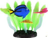 Flamingo Aquarium Decoratie Fluo Blauwe Vis 14X5X9,5Cm