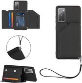 Luxe PU Lederen Wallet Case Geschikt Voor Samsung Galaxy S21 FE 5G (S21FE Fan Edition) - Portemonnee Back Cover Hoesje Met Multi Stand Functie - Kaarthouder Card Case Beschermhoes