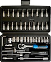 FORSAGE dopsleutel set  46 delig 1/4" (6 punt, 4-14mm)