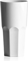 6x Witte Acryl Longdrinkglazen 30cl - Wit Acryl Kunststof - Slagvast - Granity 300 - Erg Trendy