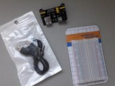 Combi Arduino breadboard 430 punten met voeding module 5V en kabel USB naar USB