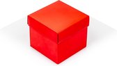 Cubebox- 50 stuks- luxe cadeau doosjes (250 gr)- glanzend rood- 8*8*7,5 cm