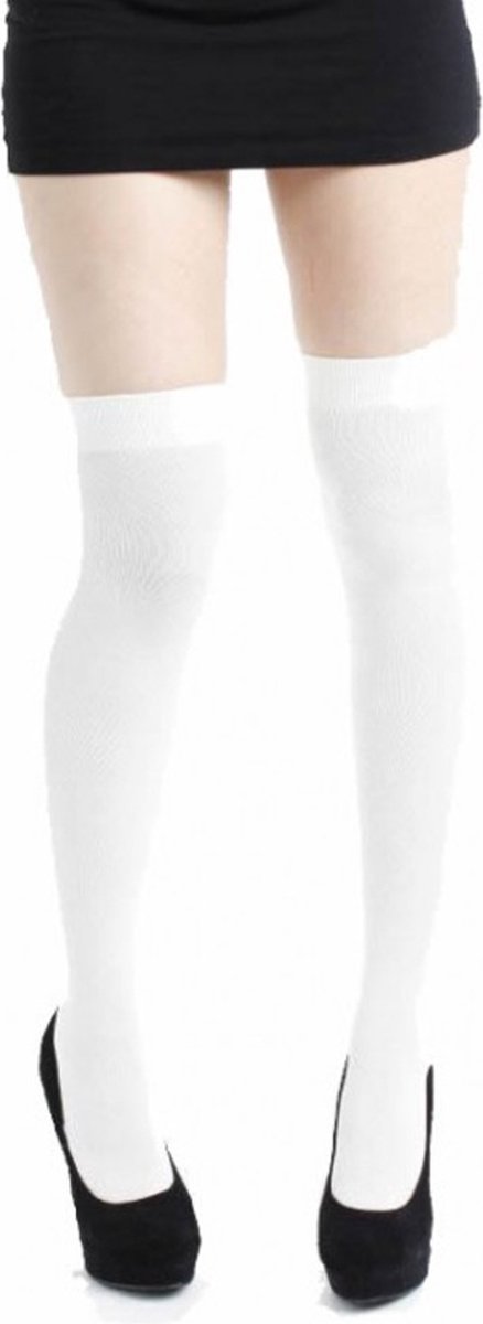 Pamela Mann - Basic Overknee sokken - Wit
