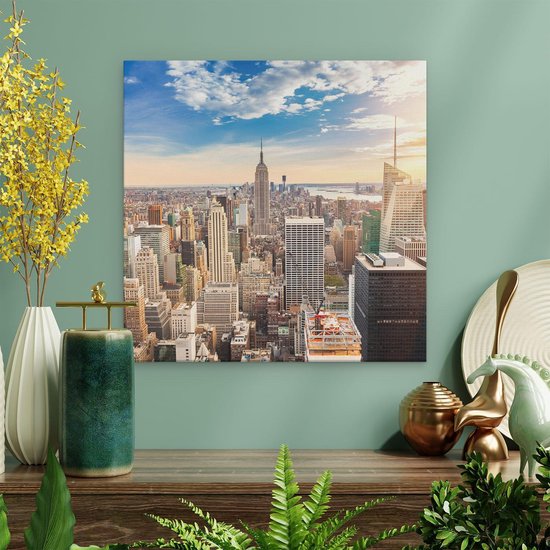 Artaza - Peinture sur toile - New York Manhattan au coucher du soleil - 30x30 - Klein - Photo sur toile - Impression sur toile