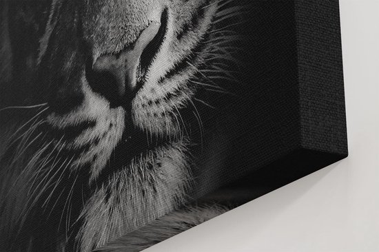 Artaza - Peinture sur toile - Tête de tigre - Tigre - Zwart Wit - 30x30 - Klein - Photo sur toile - Impression sur toile
