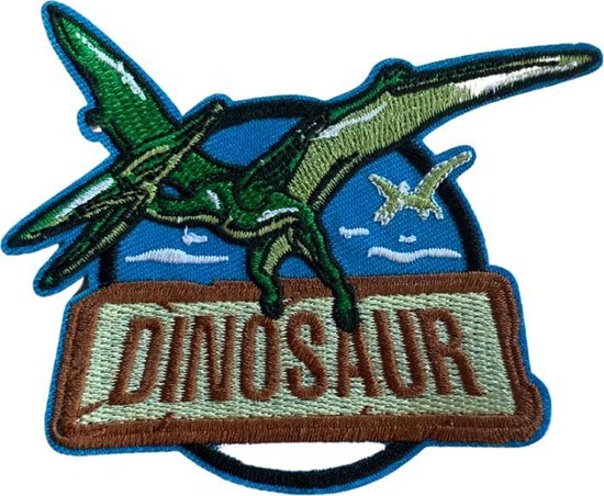 Dino Pterodactyl strijk embleem - patch - patches - stof & strijk applicatie