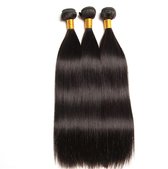 Braziliaanse Remy weave - 24 inch natuurlijke zwart steil extensions hair- 1 stuks menselijke haren bundels