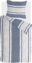 Walra Dekbedovertrek Remade Painted Stripes - 155x220 - 100% katoen - Jeans Blauw