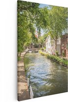 Artaza Peinture sur toile Oudegracht à Utrecht - 80x120 - Groot - Photo sur toile - Impression sur toile