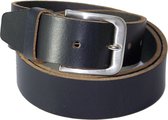 100% leren Riem 4 cm. Breed, maat 85 cm. Totale Lengte 100 cm. Donkerblauw.