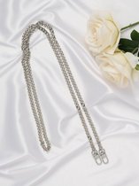 XARI Collections - 100cm 'Link' Ketting Voor Handtas - Zilver- Losse Ketting Tas - Los Hengsel - Bag Chain - Purse Chain Strap - Tas Ketting Zilver Los - Schouderhengsel