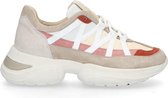 Sacha - Dames - Grijze dad sneakers met roze details - Maat 39