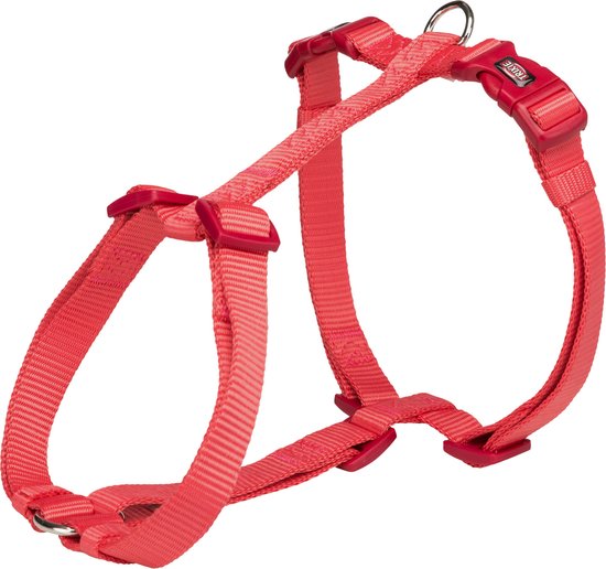Trixie tuig voor hond premium h-tuig voor hond koraal oranje 30-44x1 cm
