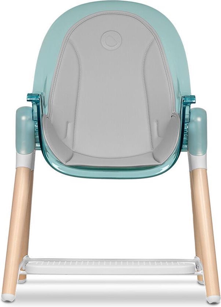 LIONELO Maya kinderstoel tot 25 kg, dubbel verstelbaar dienblad, 3-traps verstelbare rugleuning, 3-punts gordel, voetensteun, constructie van beukenhout (Wit