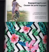 bagagedragerkussen/ coussin de porte- bagages/ hoes verwijderbaar/ wassen 30o/ 30 x 15 x 5 cm 300 g/ gekleurd met bloemen/ 2 stuks comfortabele kussen voor op de bagagedrager van de fiets 100