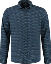 Gabbiano Overhemd Overhemd Met Stretch En Print 331789 Navy Mannen Maat - M