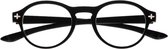 Piu Forty Leesbril Preassembled reading eyeglasses with soft touch spectacle frames neck arms – col. Black +2.50