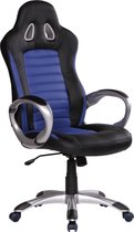 Pippa Design Bureaustoel - gamestoel - racestoel - blauw
