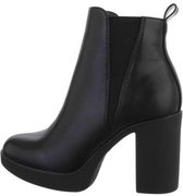 Enkellaarsjes Highheel Black V