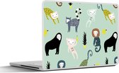 Laptop sticker - 10.1 inch - Aap - Fruit - Pastel - 25x18cm - Laptopstickers - Laptop skin - Cover