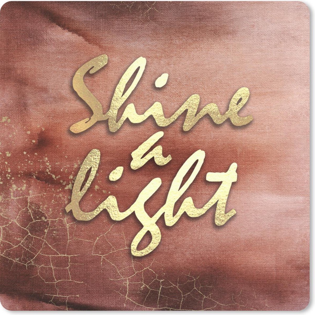 Muismat 30x30 cm - Mousepad Quotes - Licht - Goud - Bruin - Muismatten